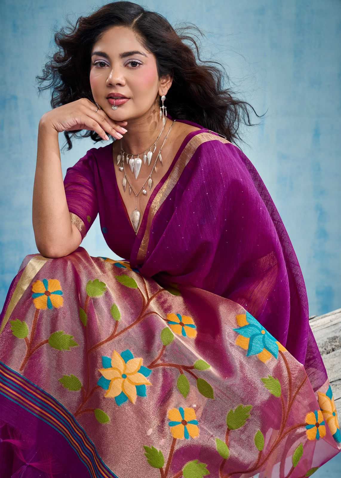 YNF Wholesale Soft Muga Silk Handloom Sarees  | Surat Manufacturer