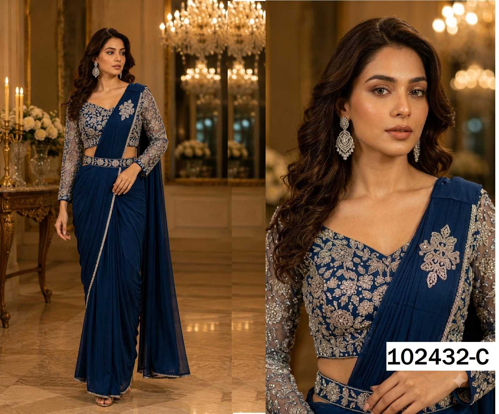 YNF Wholesale Lycra Ready To Wear Sarees  | Surat Manufacturer