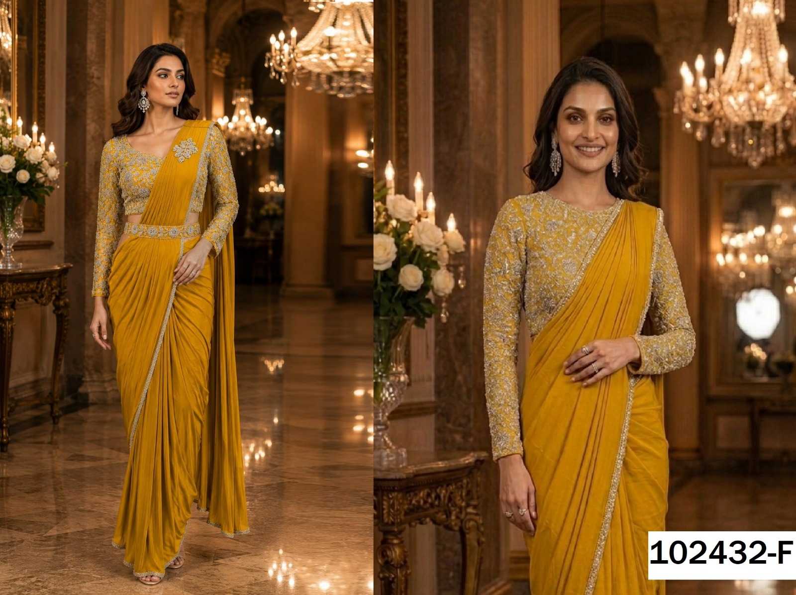 YNF Wholesale Lycra Ready To Wear Sarees  | Surat Manufacturer