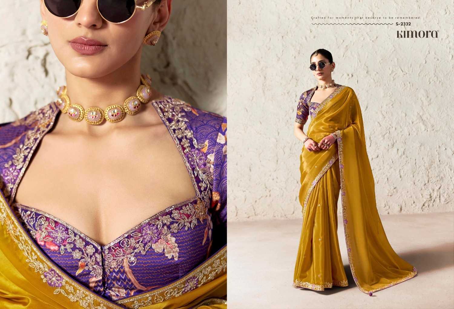 YNF Wholesale Tissue Party Wear Sarees  | Surat Manufacturer