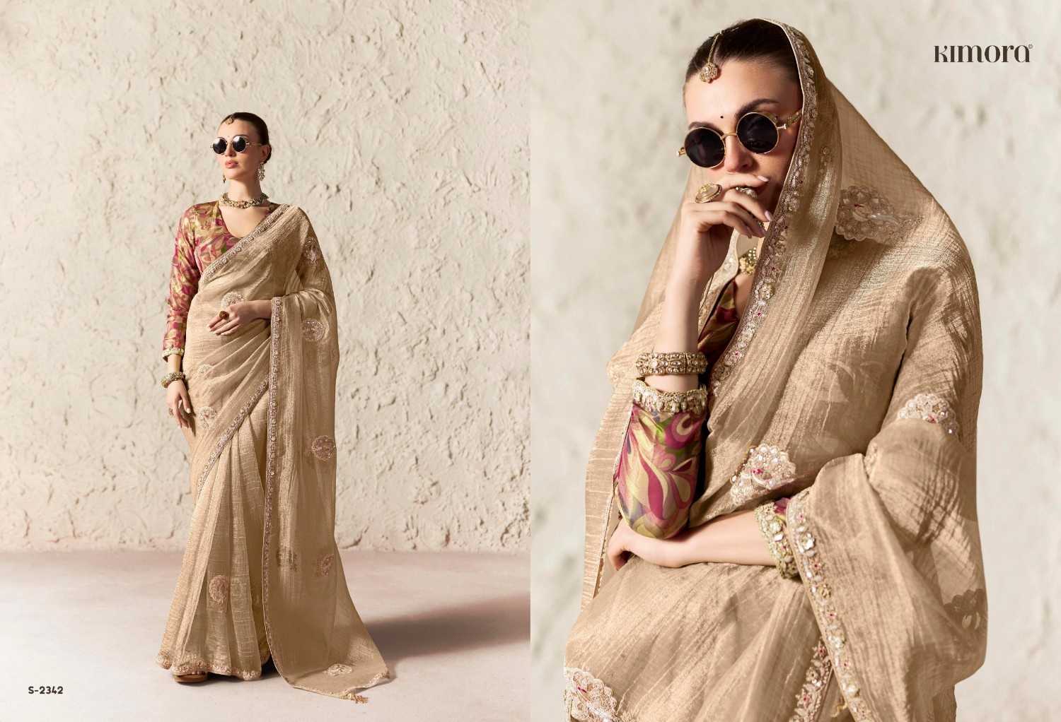 YNF Wholesale Tissue Party Wear Sarees  | Surat Manufacturer