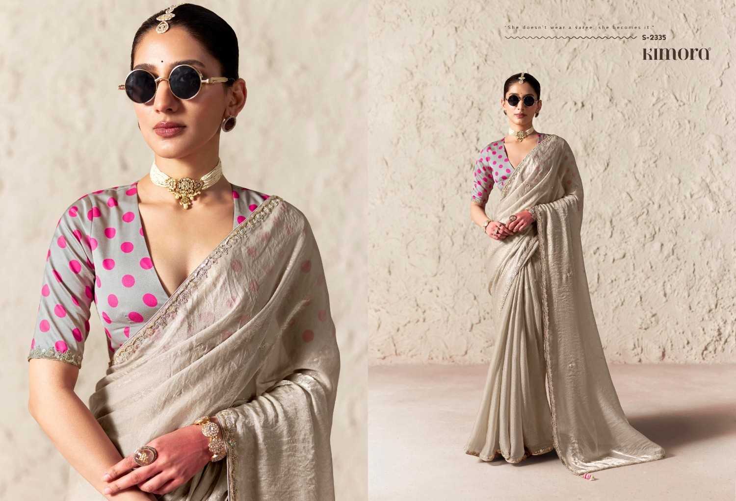 YNF Wholesale Tissue Party Wear Sarees  | Surat Manufacturer