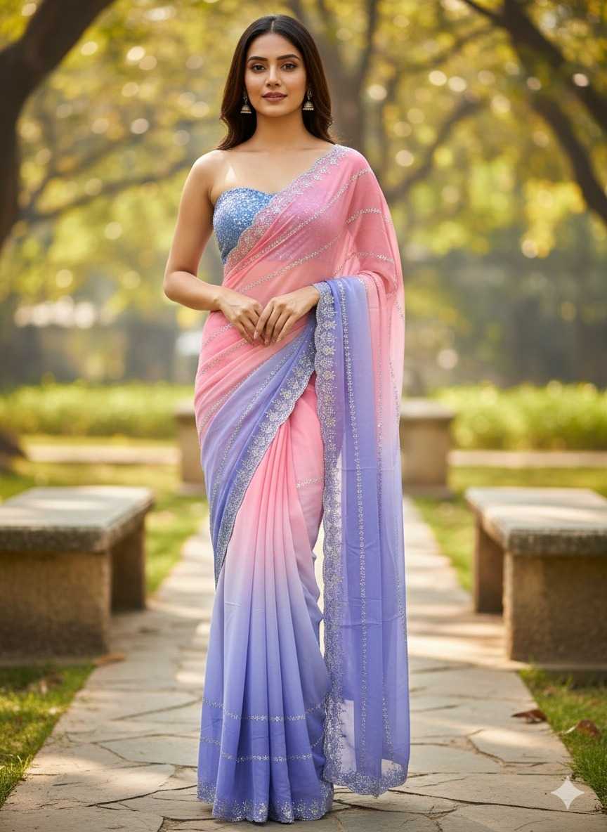 YNF Wholesale Georgette Georgette Sarees  | Surat Manufacturer