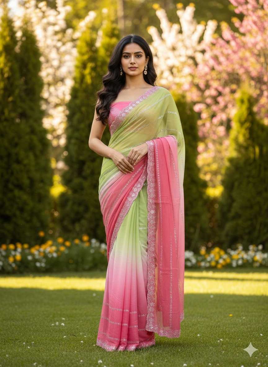 YNF Wholesale Georgette Georgette Sarees  | Surat Manufacturer