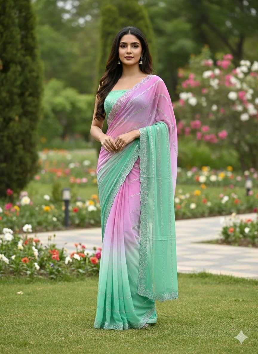 YNF Wholesale Georgette Georgette Sarees  | Surat Manufacturer
