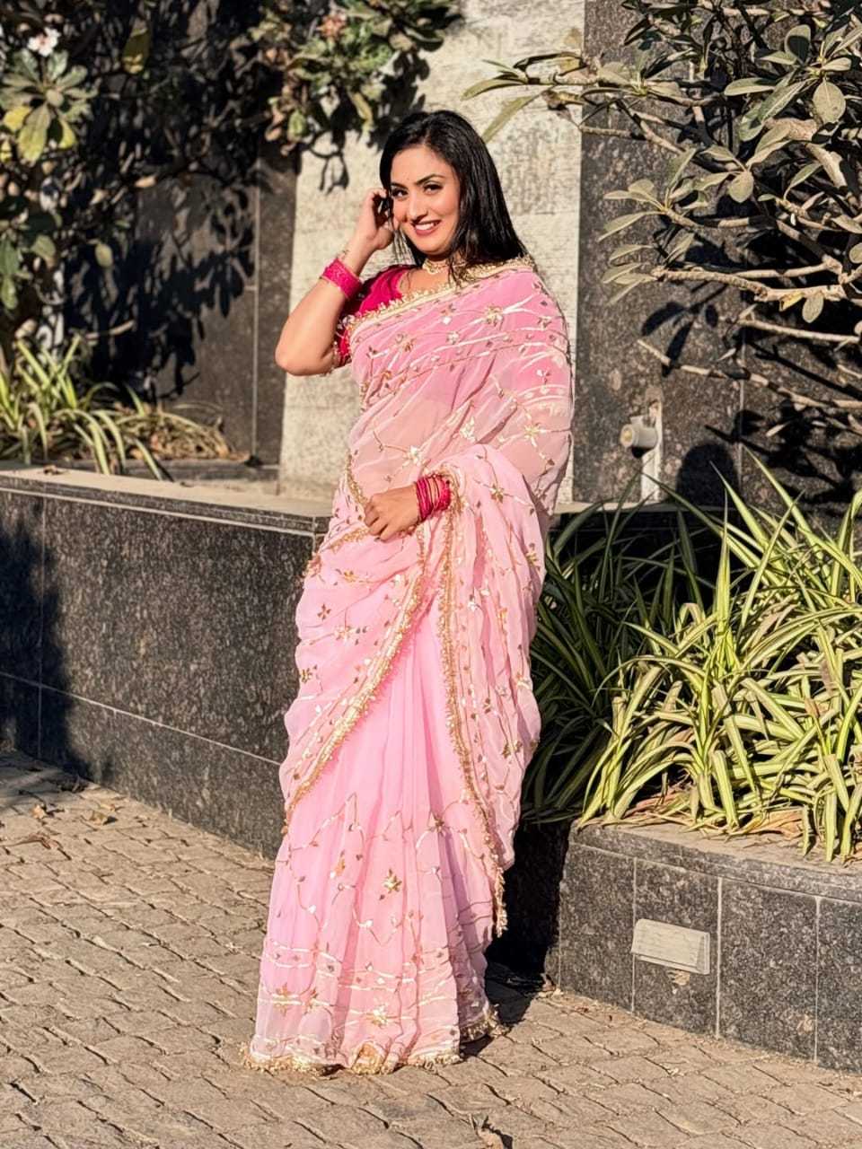 YNF Wholesale Georgette Fancy Sarees  | Surat Manufacturer