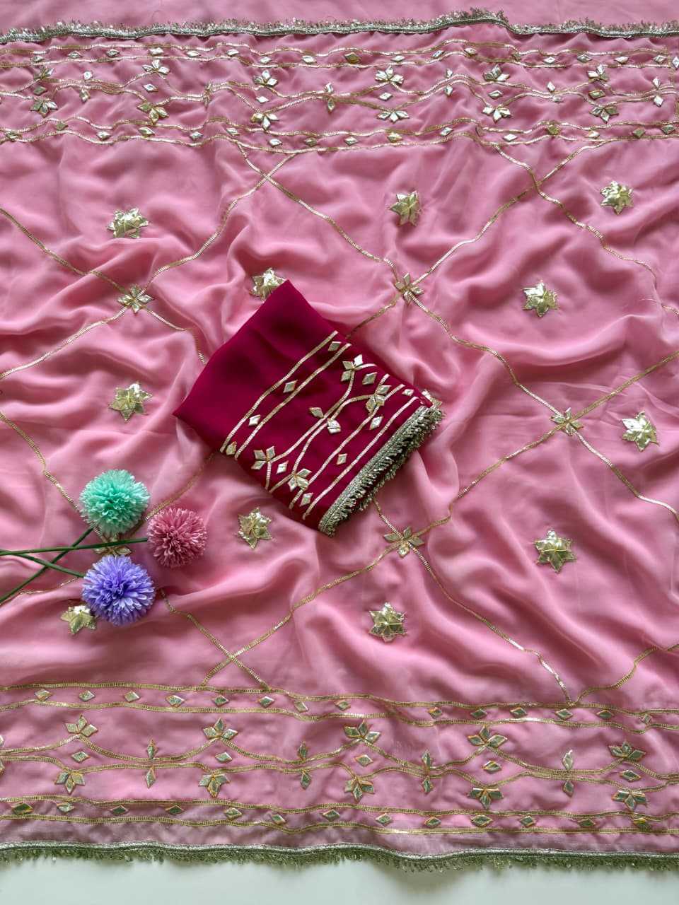 YNF Wholesale Georgette Fancy Sarees  | Surat Manufacturer
