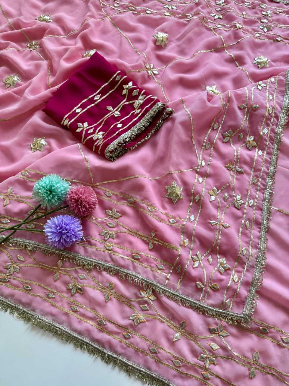 YNF Wholesale Georgette Fancy Sarees  | Surat Manufacturer