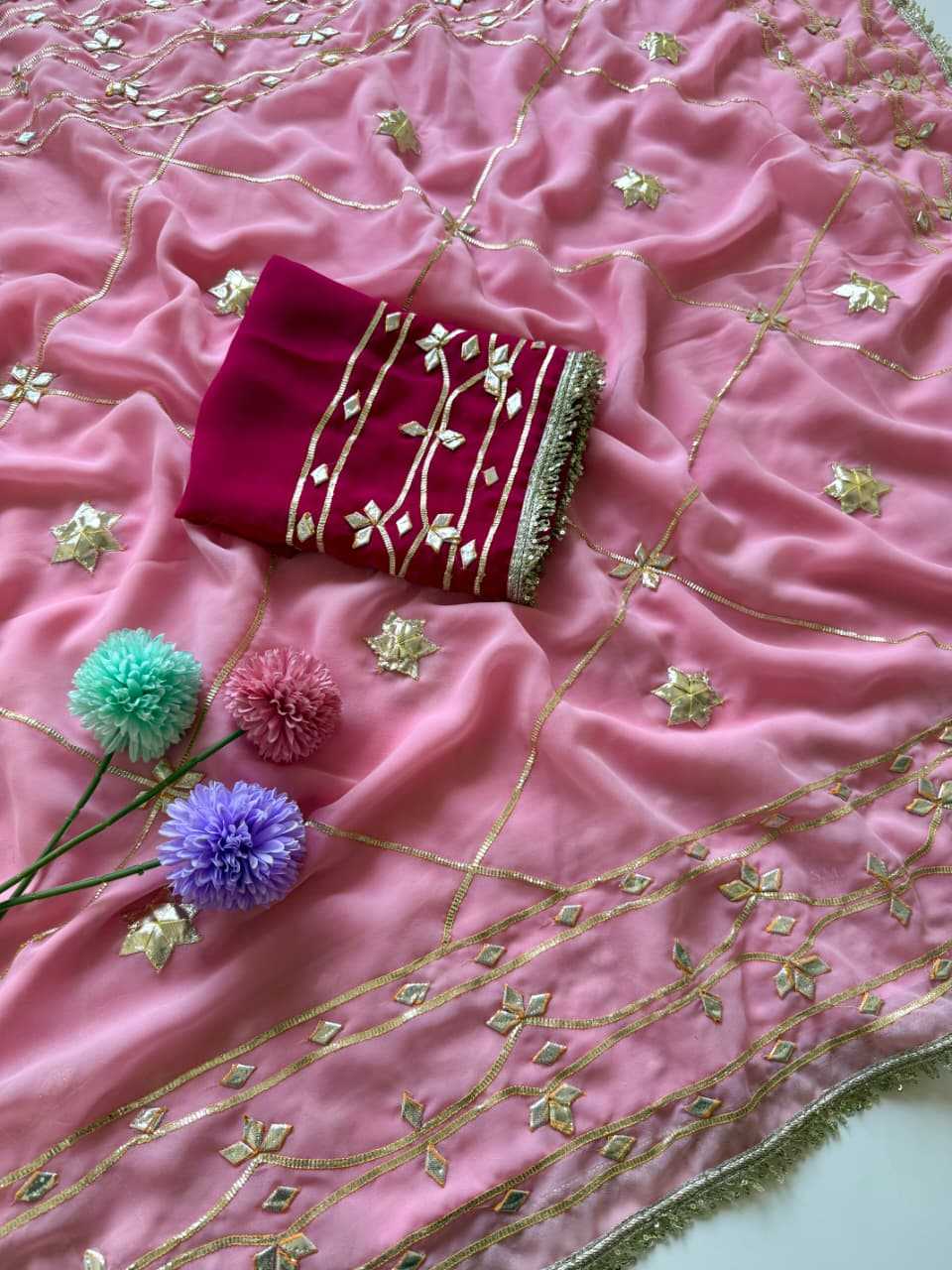 YNF Wholesale Georgette Fancy Sarees  | Surat Manufacturer