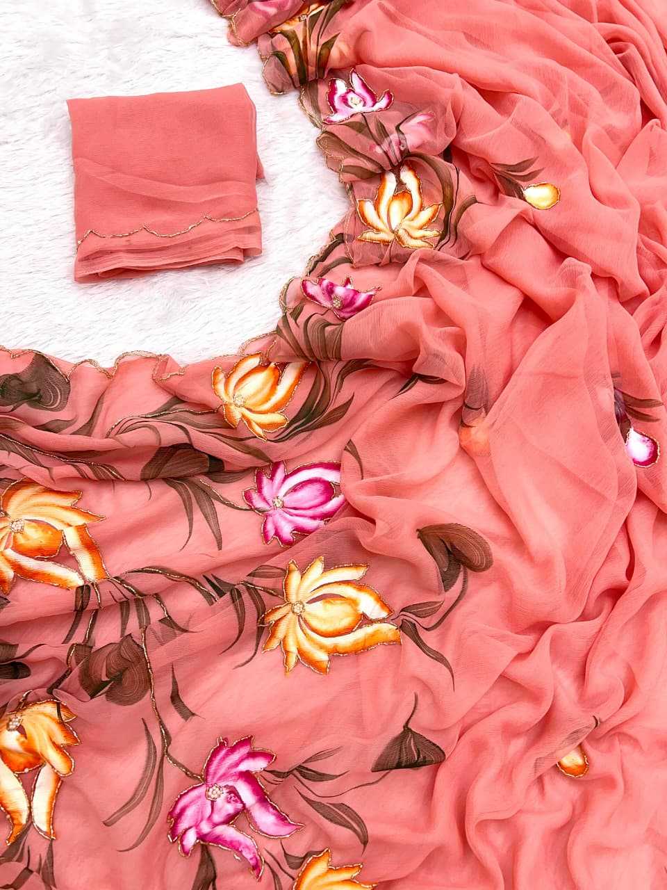YNF Wholesale Pure Soft Shiffon Fancy Sarees  | Surat Manufacturer