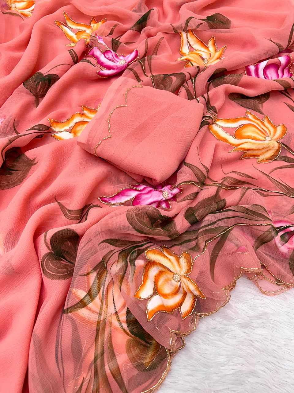 YNF Wholesale Pure Soft Shiffon Fancy Sarees  | Surat Manufacturer