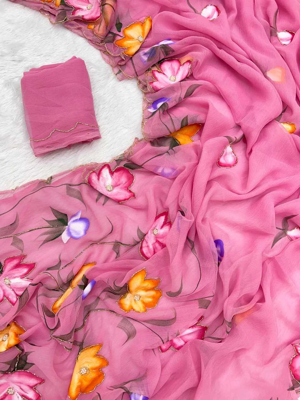 YNF Wholesale Pure Soft Shiffon Fancy Sarees  | Surat Manufacturer