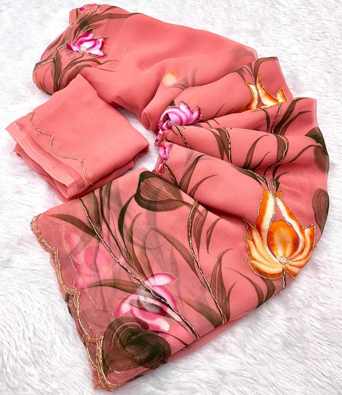YNF Wholesale Pure Soft Shiffon Fancy Sarees  | Surat Manufacturer