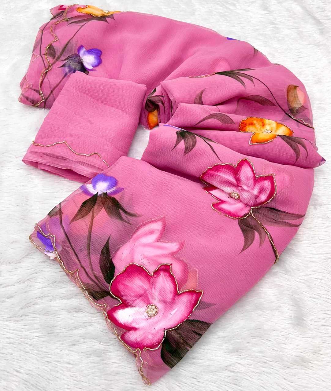 YNF Wholesale Pure Soft Shiffon Fancy Sarees  | Surat Manufacturer
