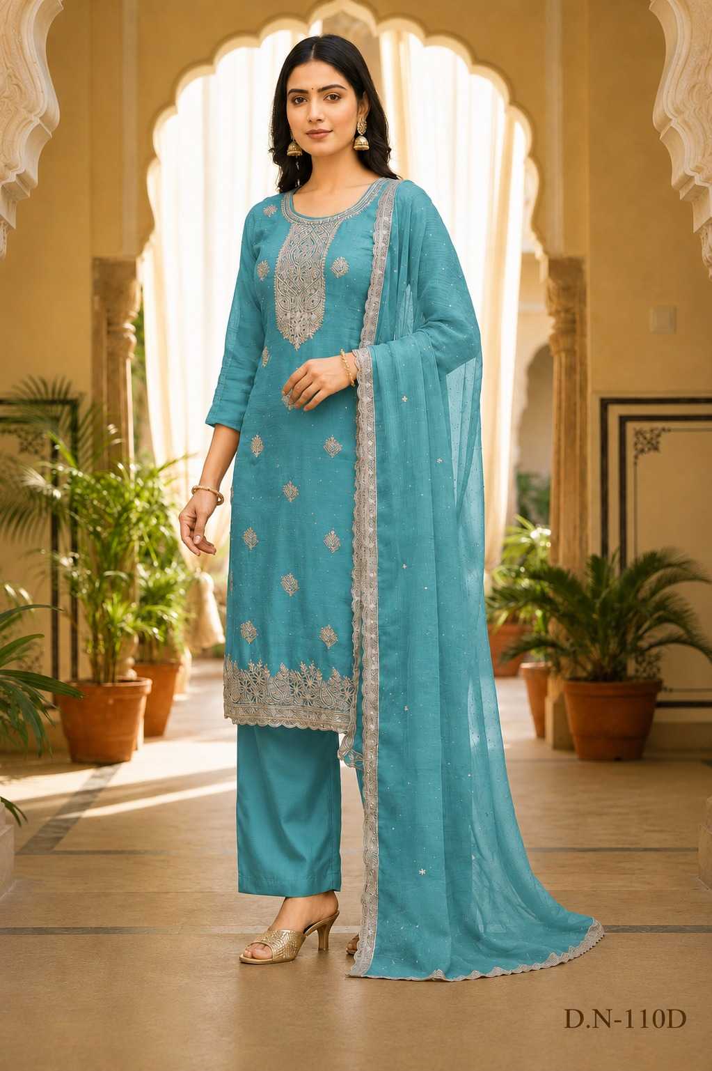 YNF Wholesale Crunchi Embroidery Suits  | Surat Manufacturer