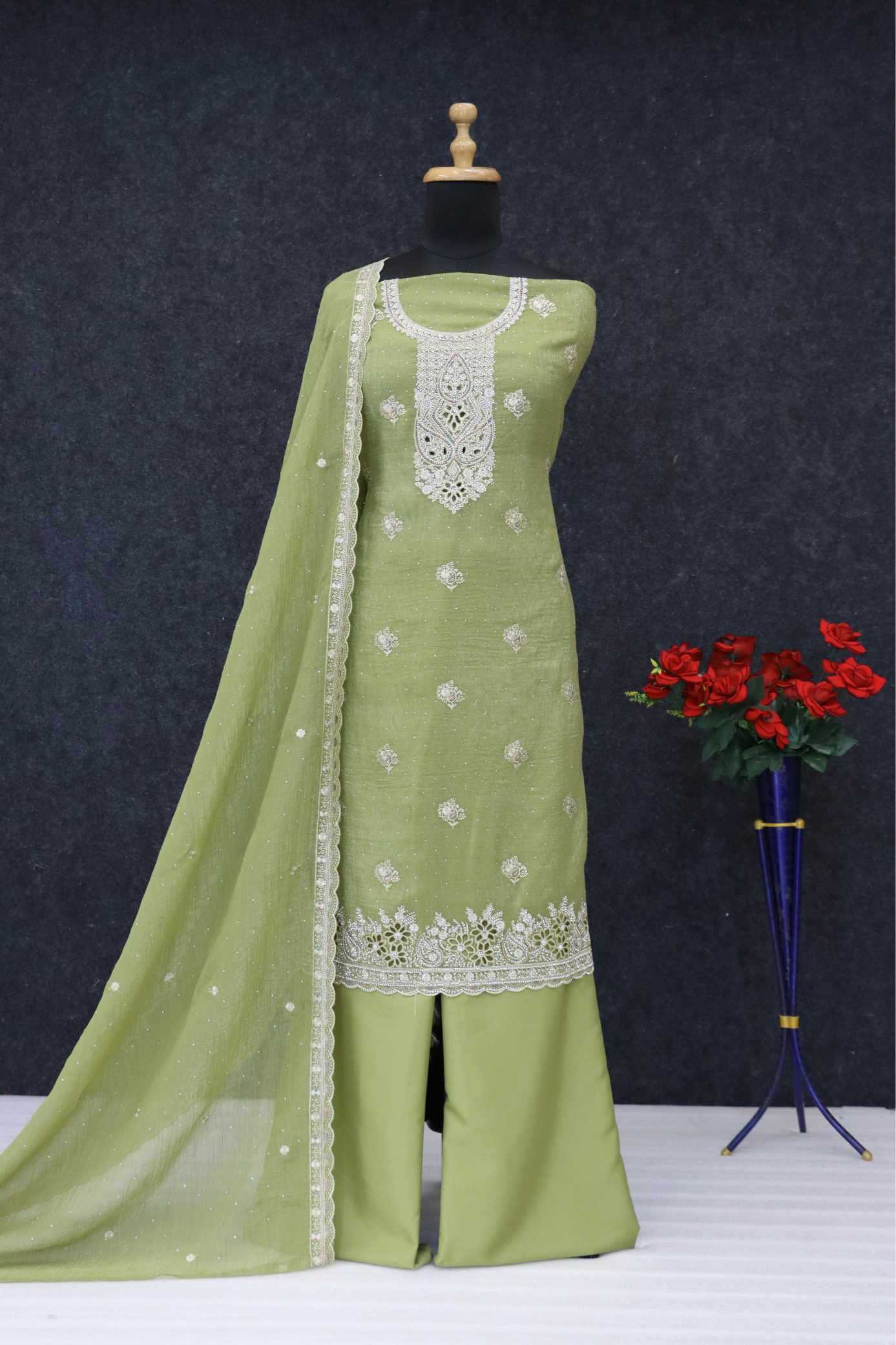 YNF Wholesale Crunchi Embroidery Suits  | Surat Manufacturer