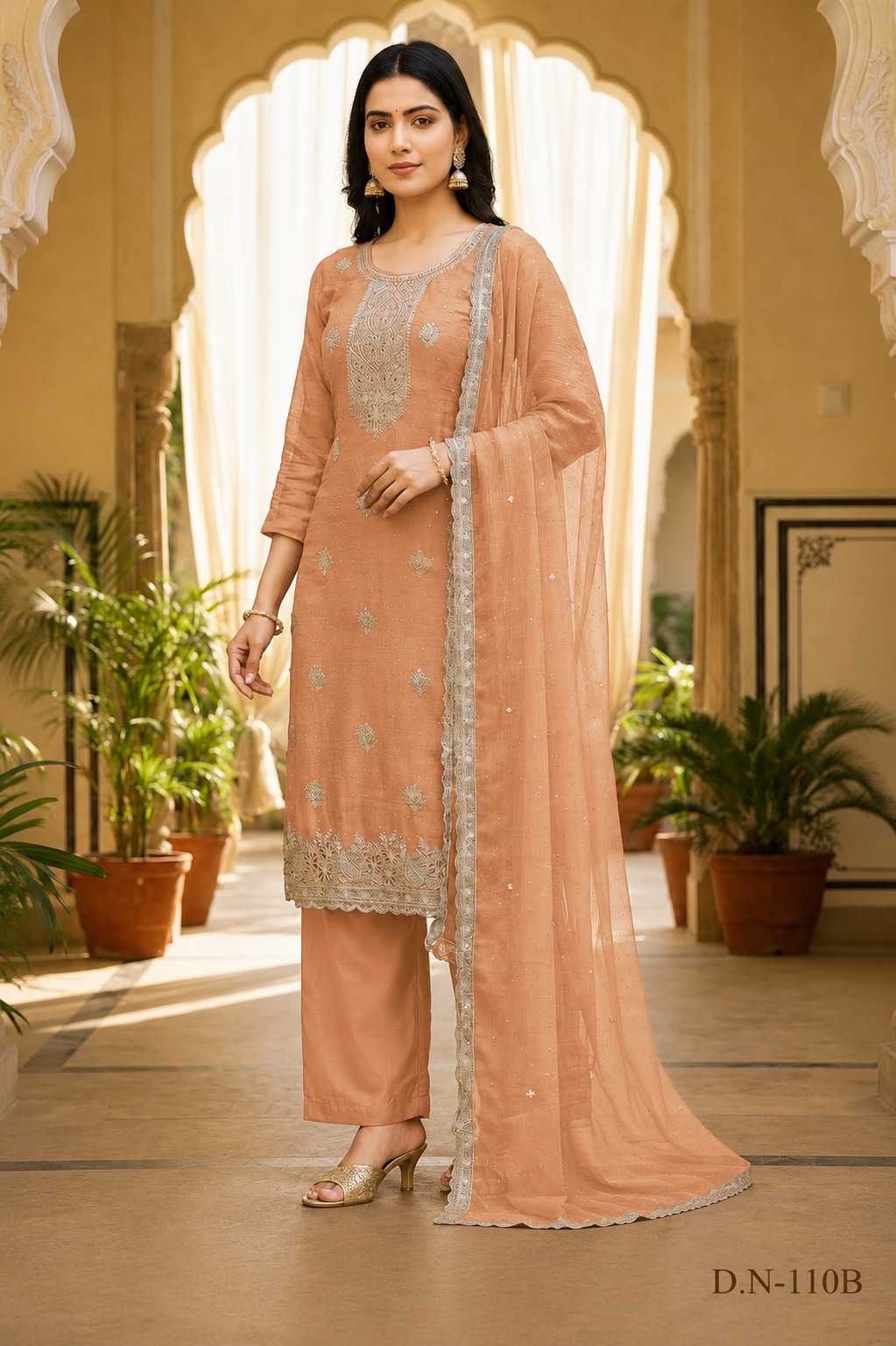 YNF Wholesale Crunchi Embroidery Suits  | Surat Manufacturer
