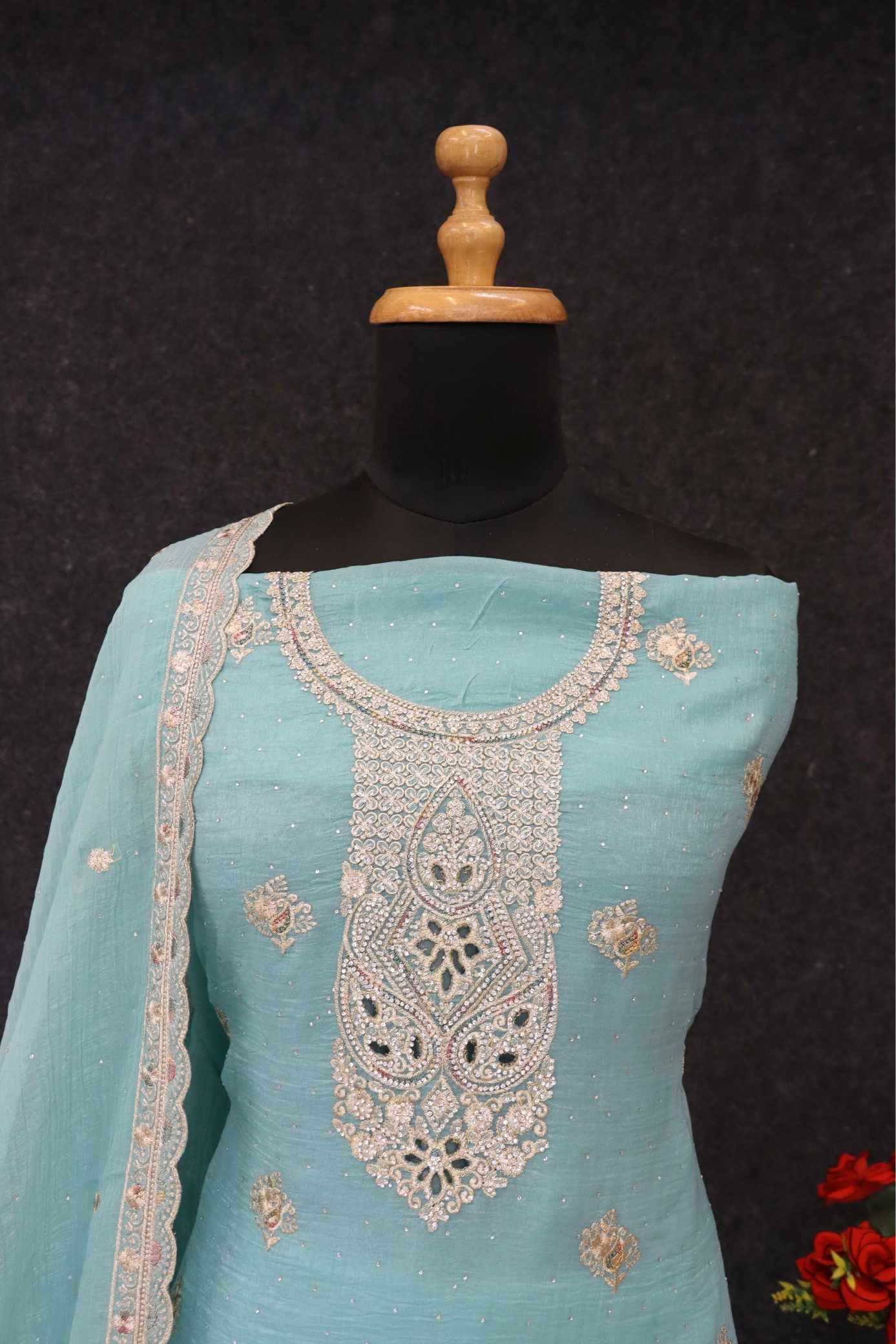 YNF Wholesale Crunchi Embroidery Suits  | Surat Manufacturer