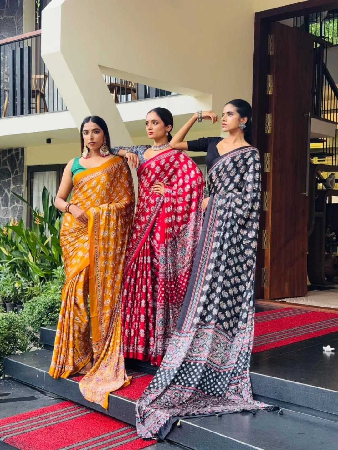 YNF Wholesale Satin Printed Sarees  | Surat Manufacturer