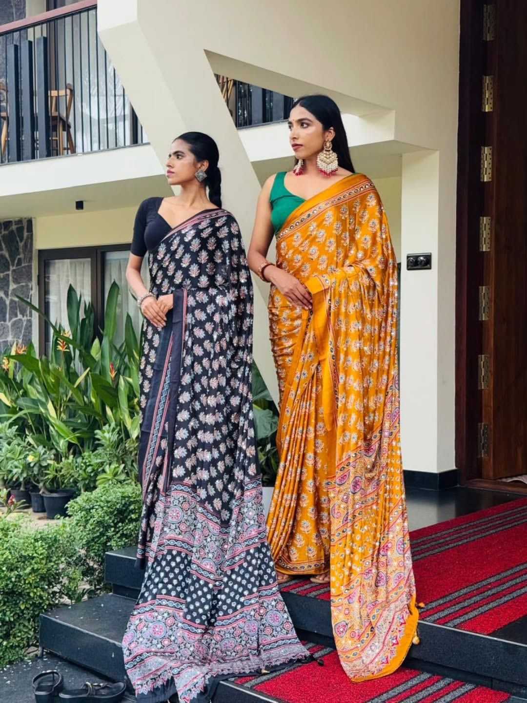YNF Wholesale Satin Printed Sarees  | Surat Manufacturer