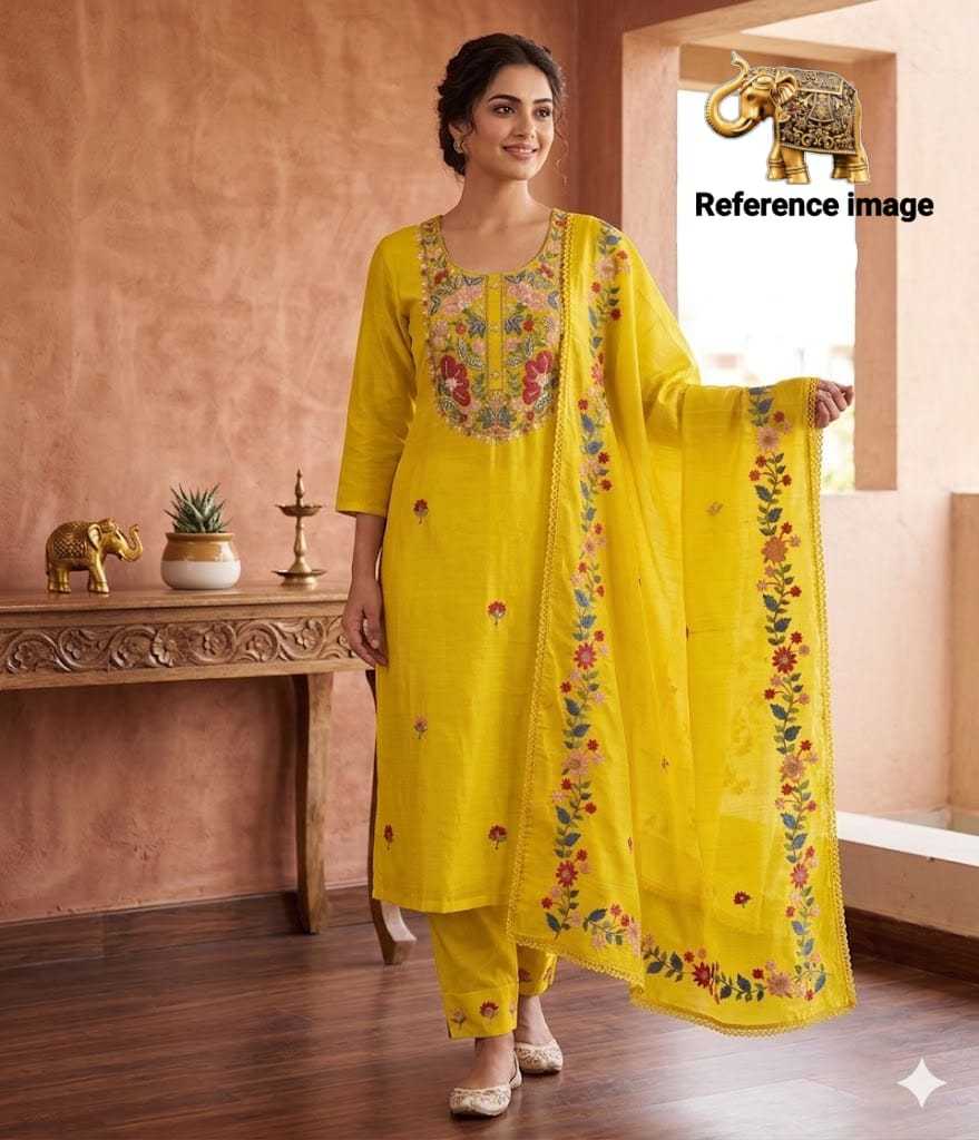 YNF Wholesale Chanderi Soft Long Kurtis  | Surat Manufacturer