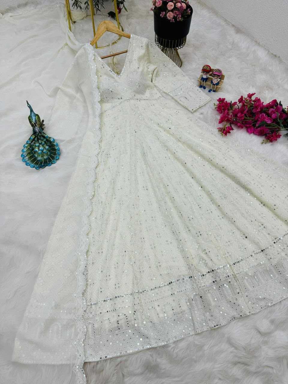YNF Wholesale Faux Georgette Fancy Gowns  | Surat Manufacturer