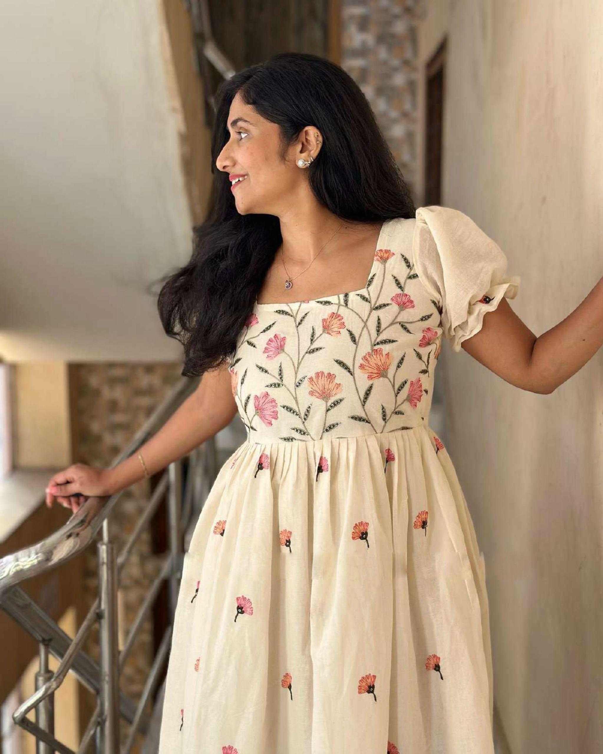 YNF Wholesale Cotton Embroidery Gowns  | Surat Manufacturer