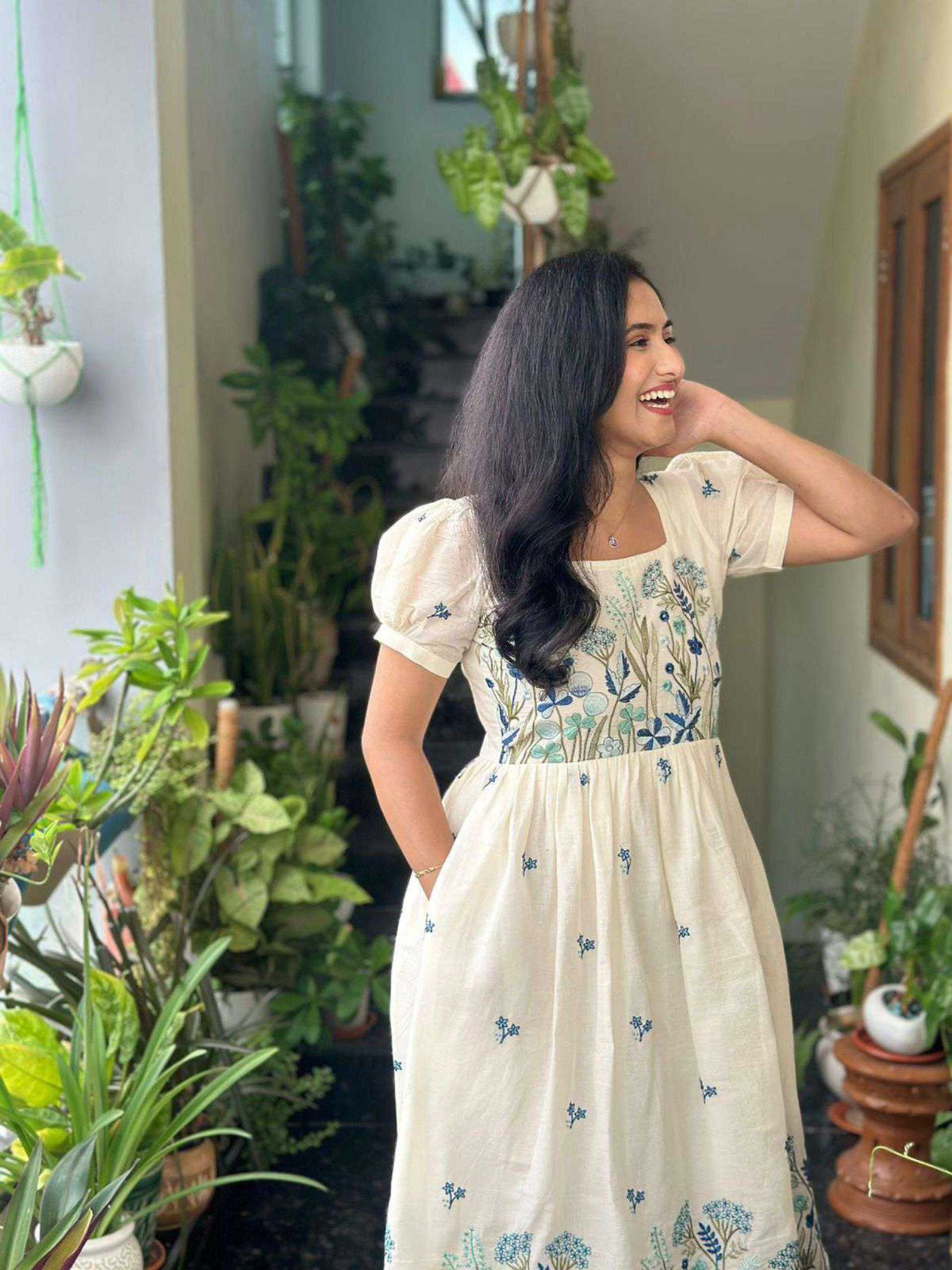 YNF Wholesale Cotton Embroidery Gowns  | Surat Manufacturer