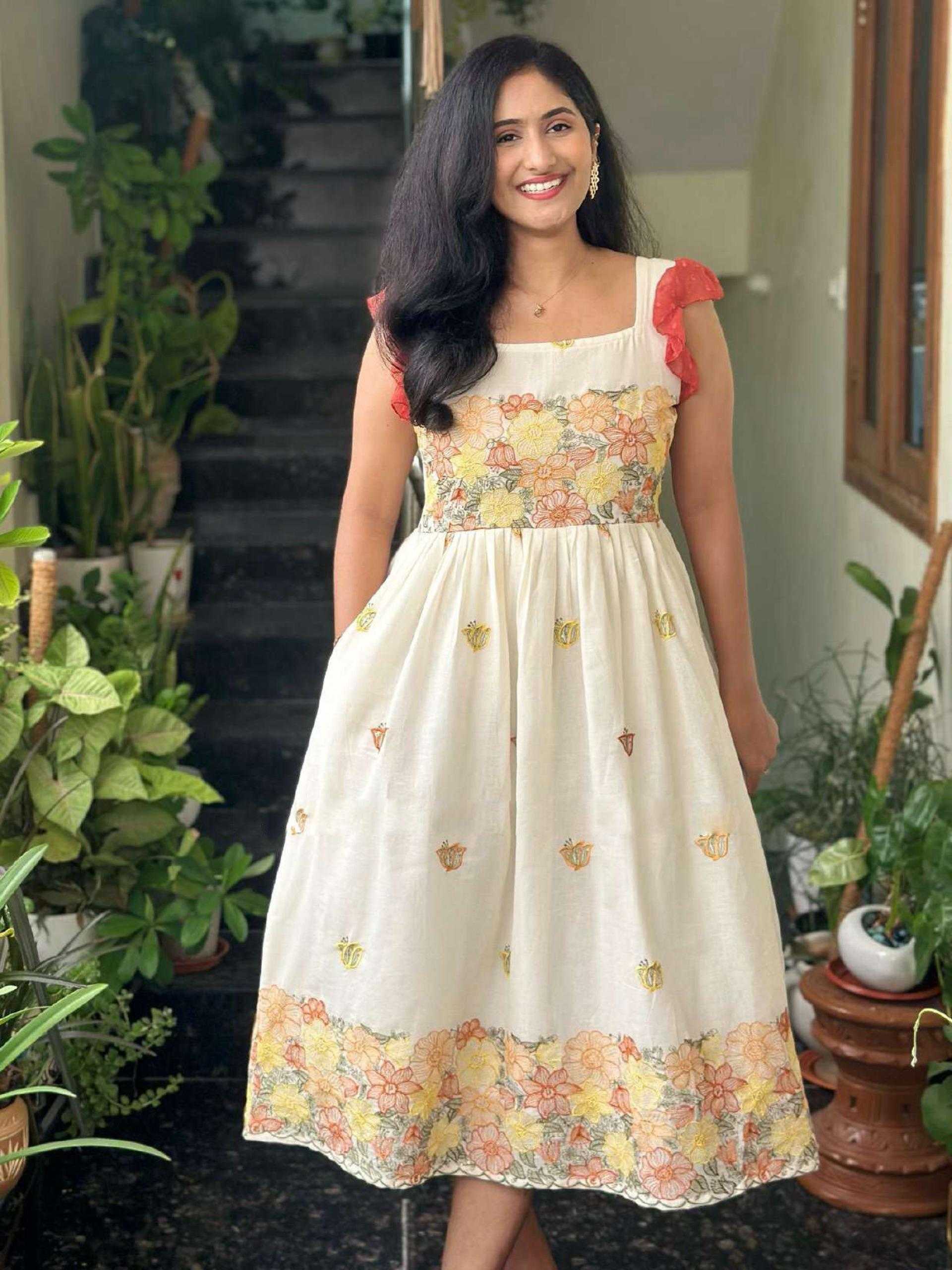 YNF Wholesale Cotton Embroidery Gowns  | Surat Manufacturer