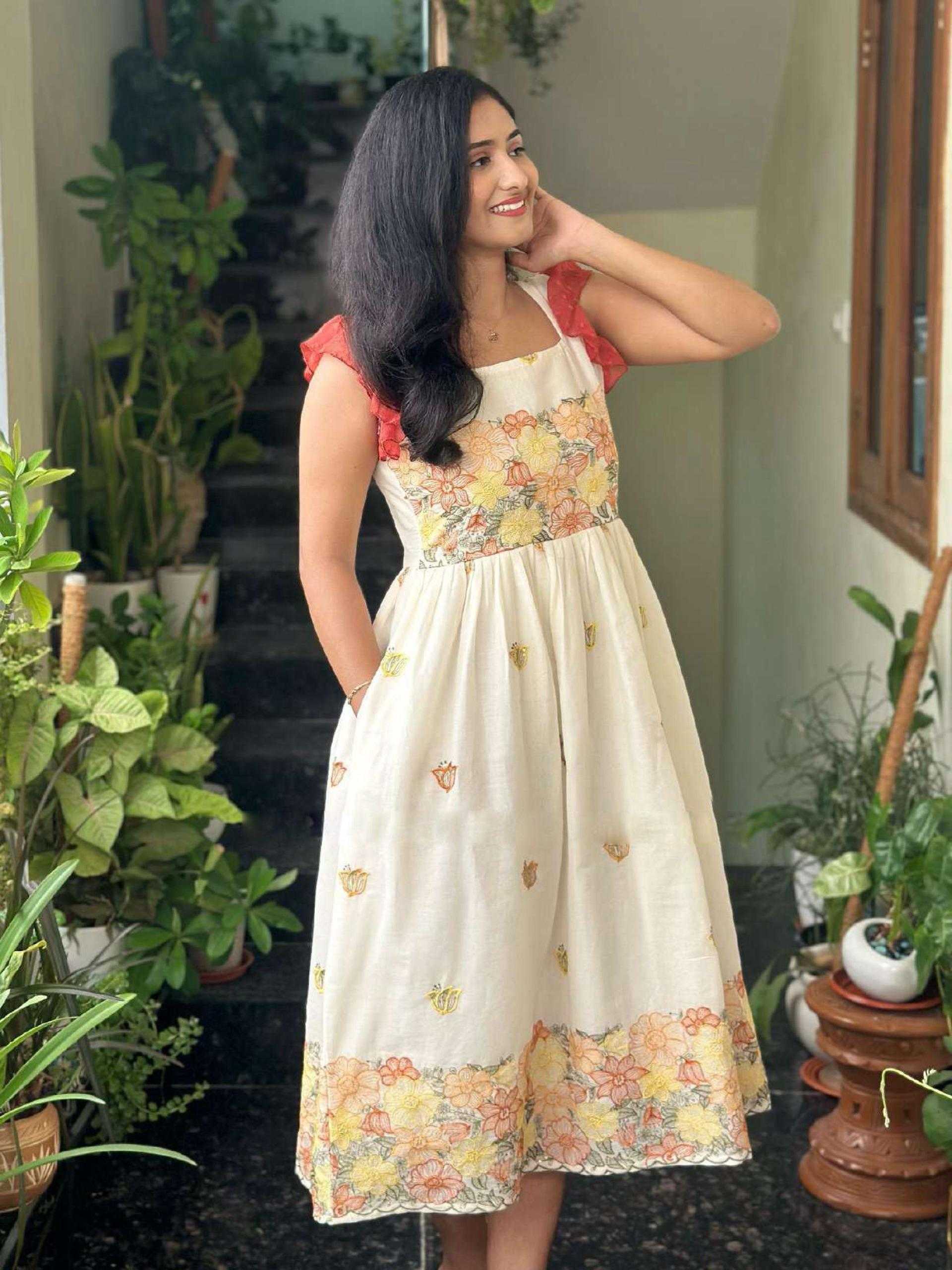 YNF Wholesale Cotton Embroidery Gowns  | Surat Manufacturer