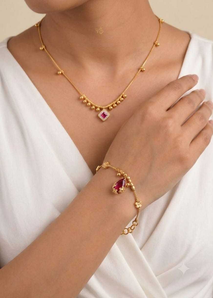 YNF Wholesale Brass Antique Necklaces Set  | Surat Manufacturer