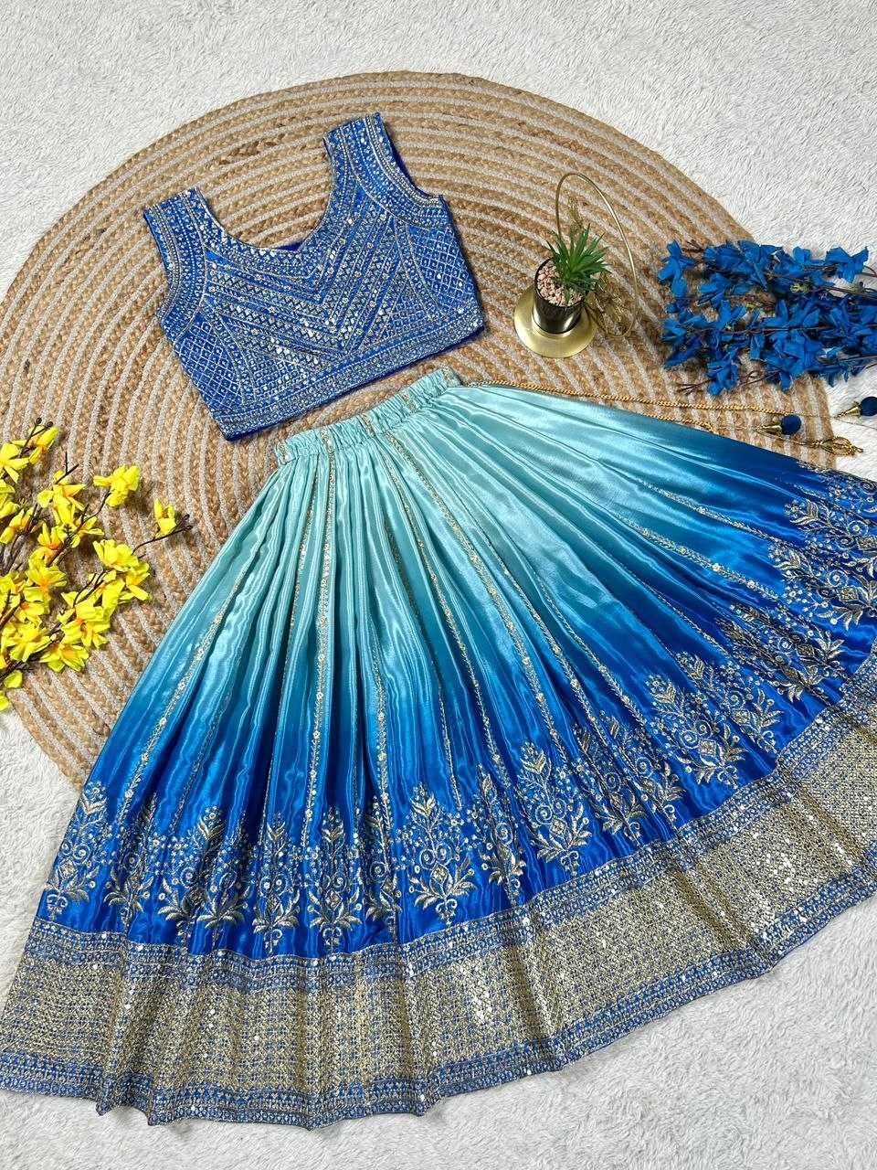 YNF Wholesale Chinon Silk Kids Lehenga  | Surat Manufacturer