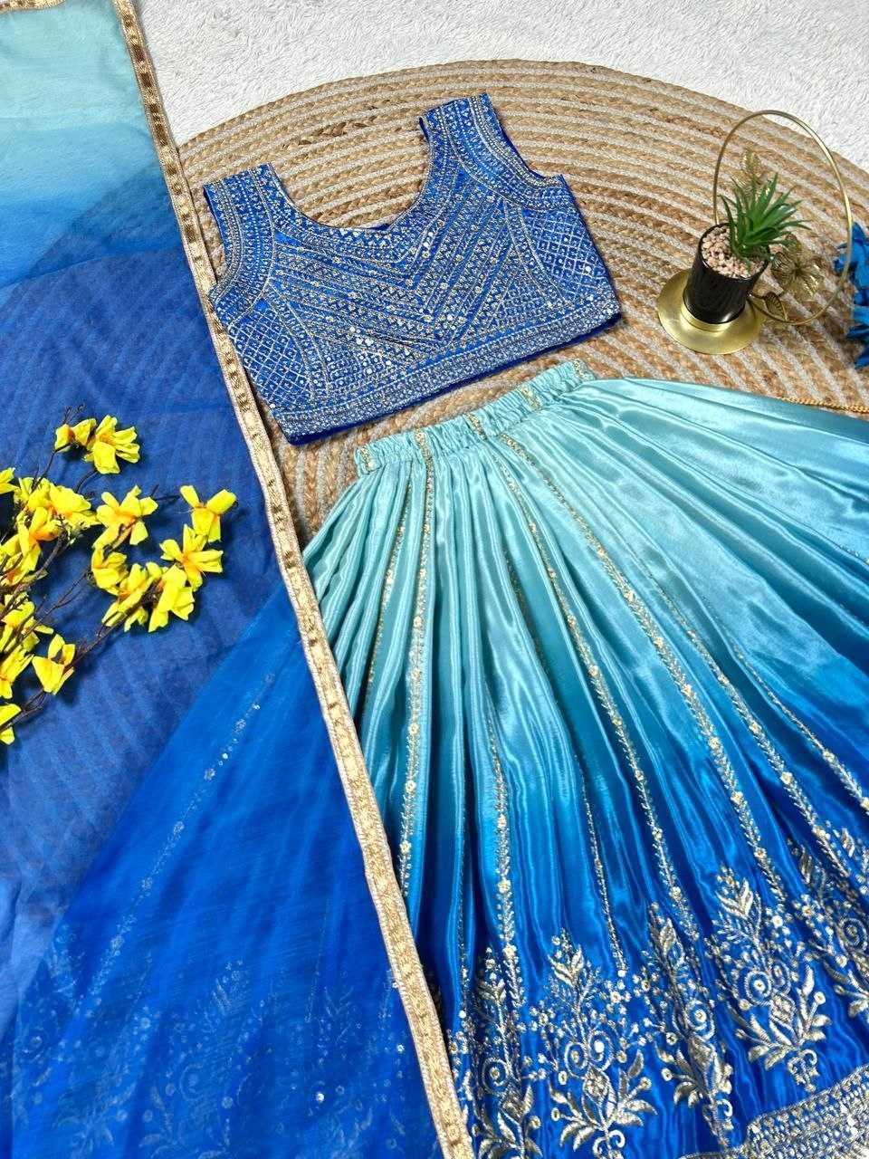 YNF Wholesale Chinon Silk Kids Lehenga  | Surat Manufacturer