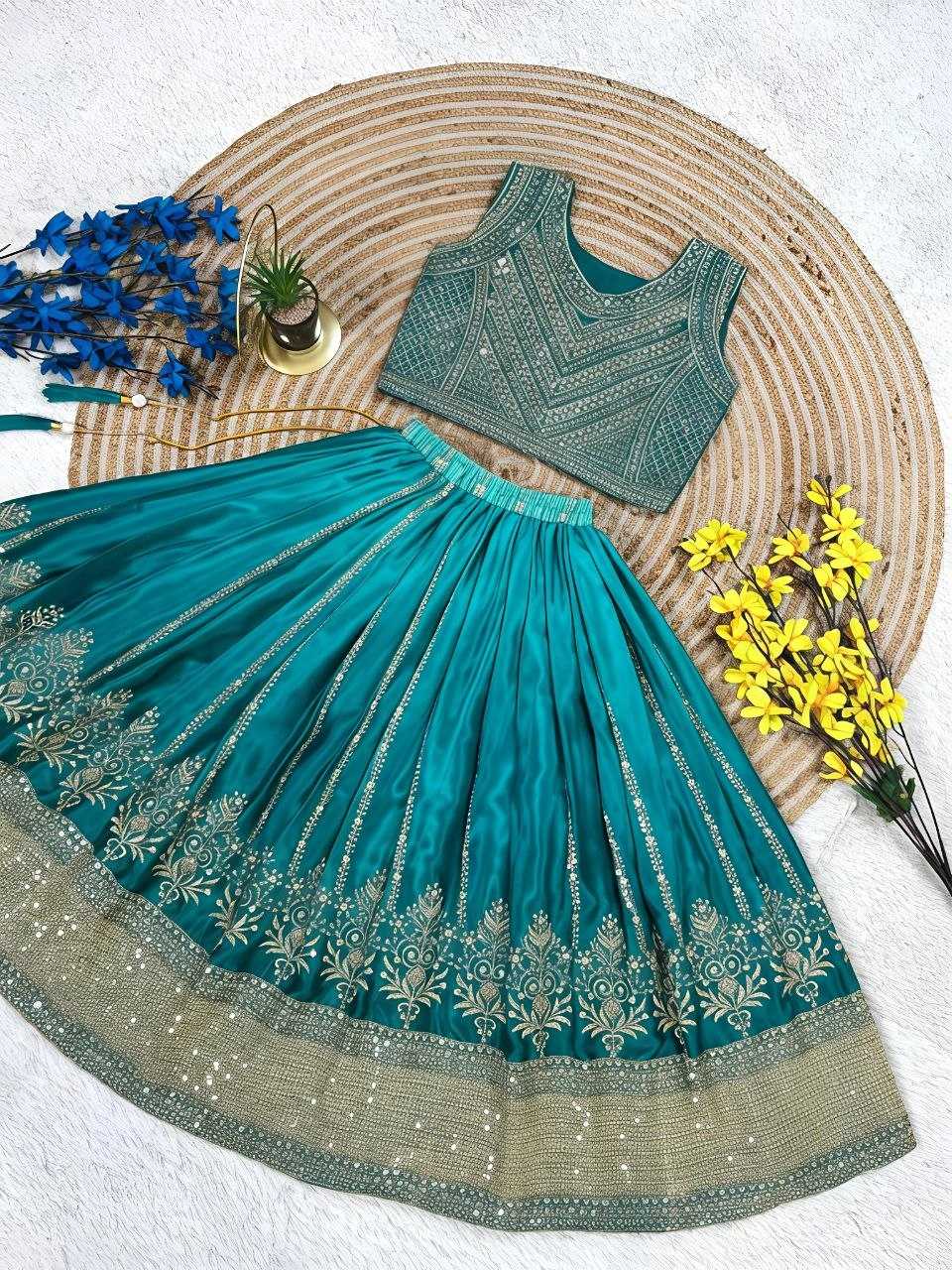 YNF Wholesale Chinon Silk Kids Lehenga  | Surat Manufacturer