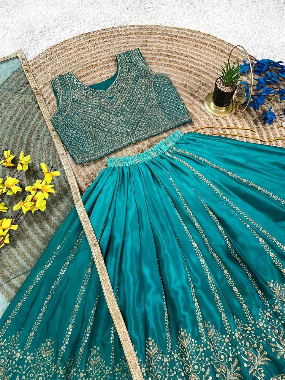 YNF Wholesale Chinon Silk Kids Lehenga  | Surat Manufacturer
