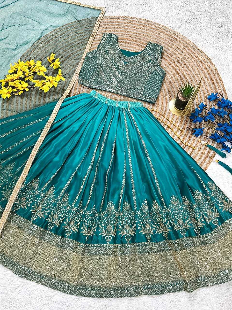 YNF Wholesale Chinon Silk Kids Lehenga  | Surat Manufacturer