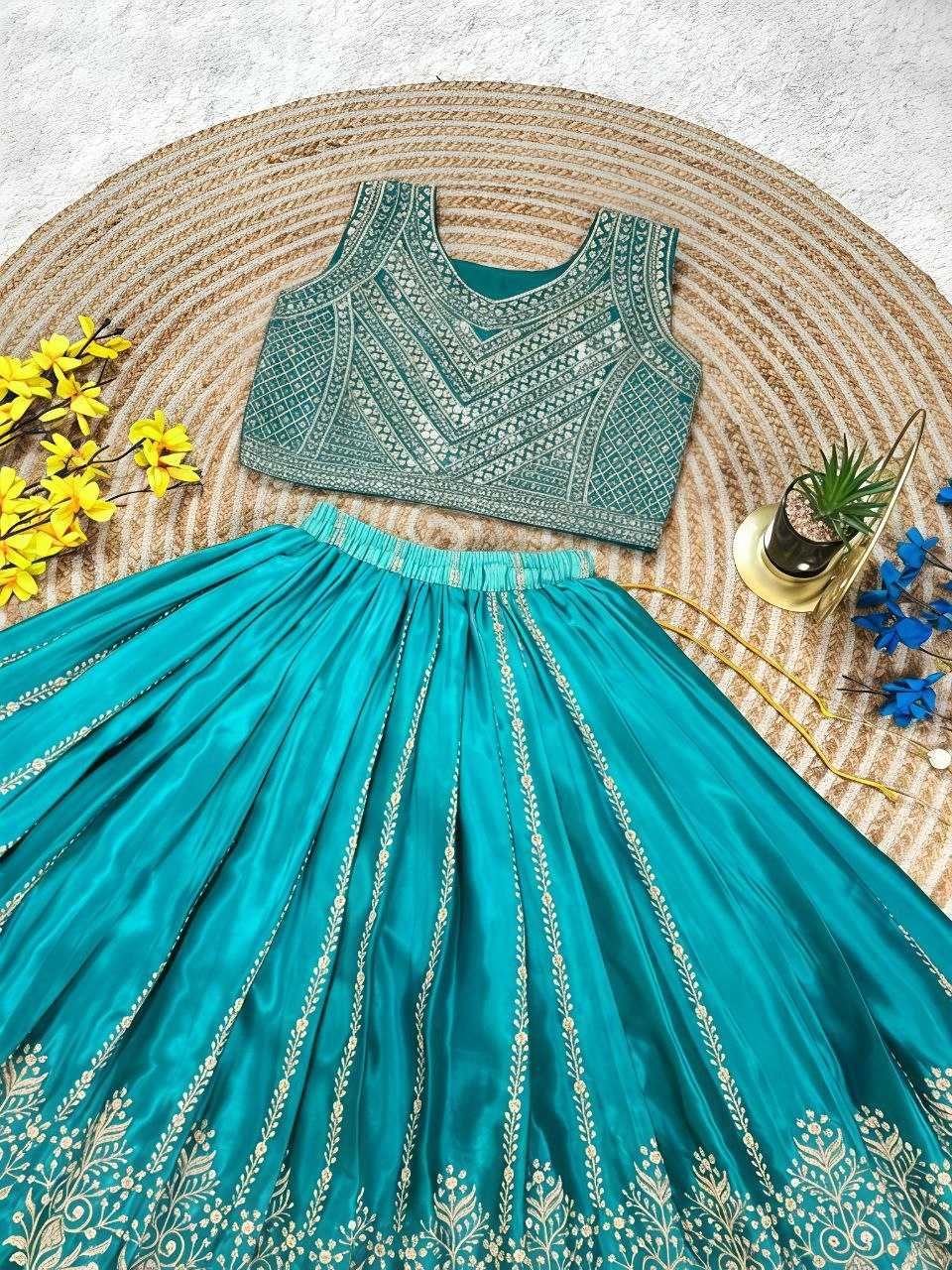 YNF Wholesale Chinon Silk Kids Lehenga  | Surat Manufacturer