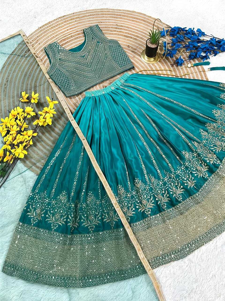 YNF Wholesale Chinon Silk Kids Lehenga  | Surat Manufacturer