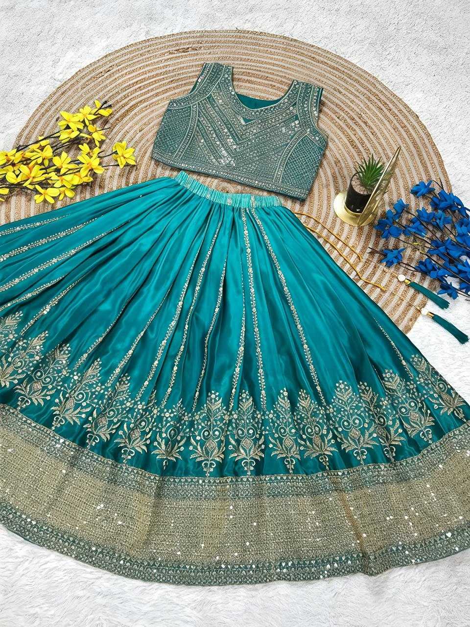 YNF Wholesale Chinon Silk Kids Lehenga  | Surat Manufacturer