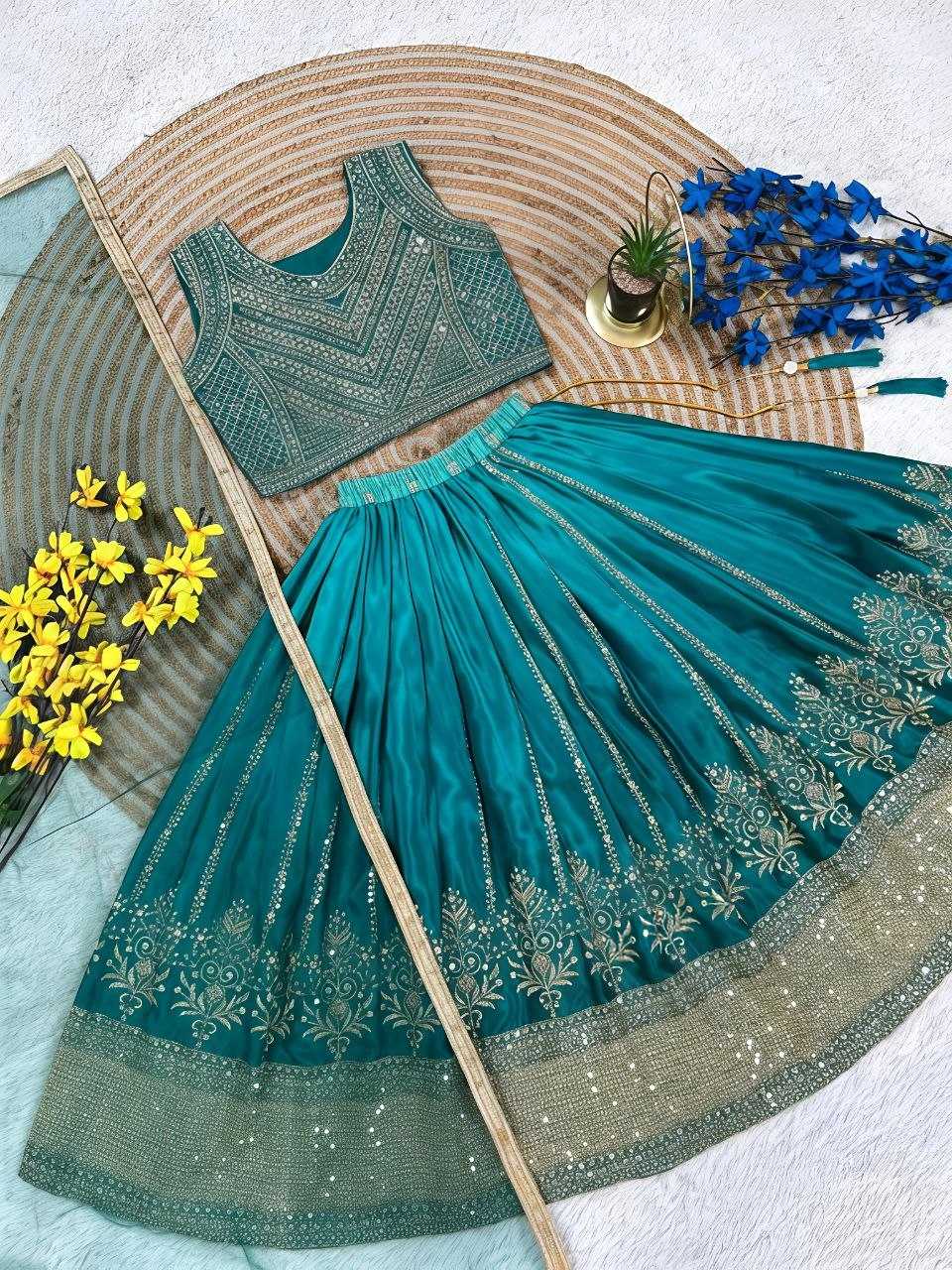 YNF Wholesale Chinon Silk Kids Lehenga  | Surat Manufacturer