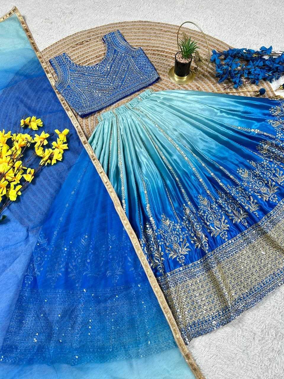 YNF Wholesale Chinon Silk Kids Lehenga  | Surat Manufacturer