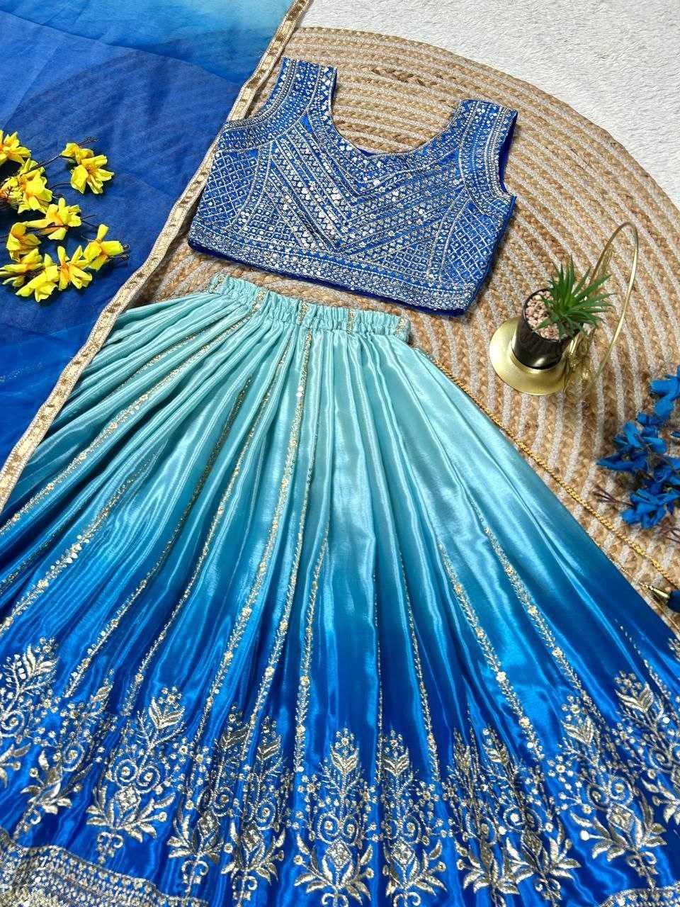 YNF Wholesale Chinon Silk Kids Lehenga  | Surat Manufacturer