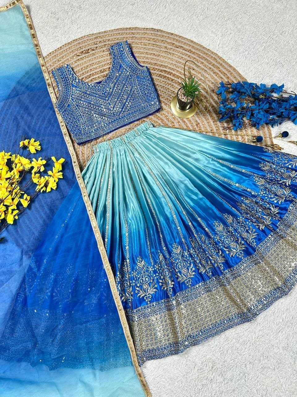 YNF Wholesale Chinon Silk Kids Lehenga  | Surat Manufacturer