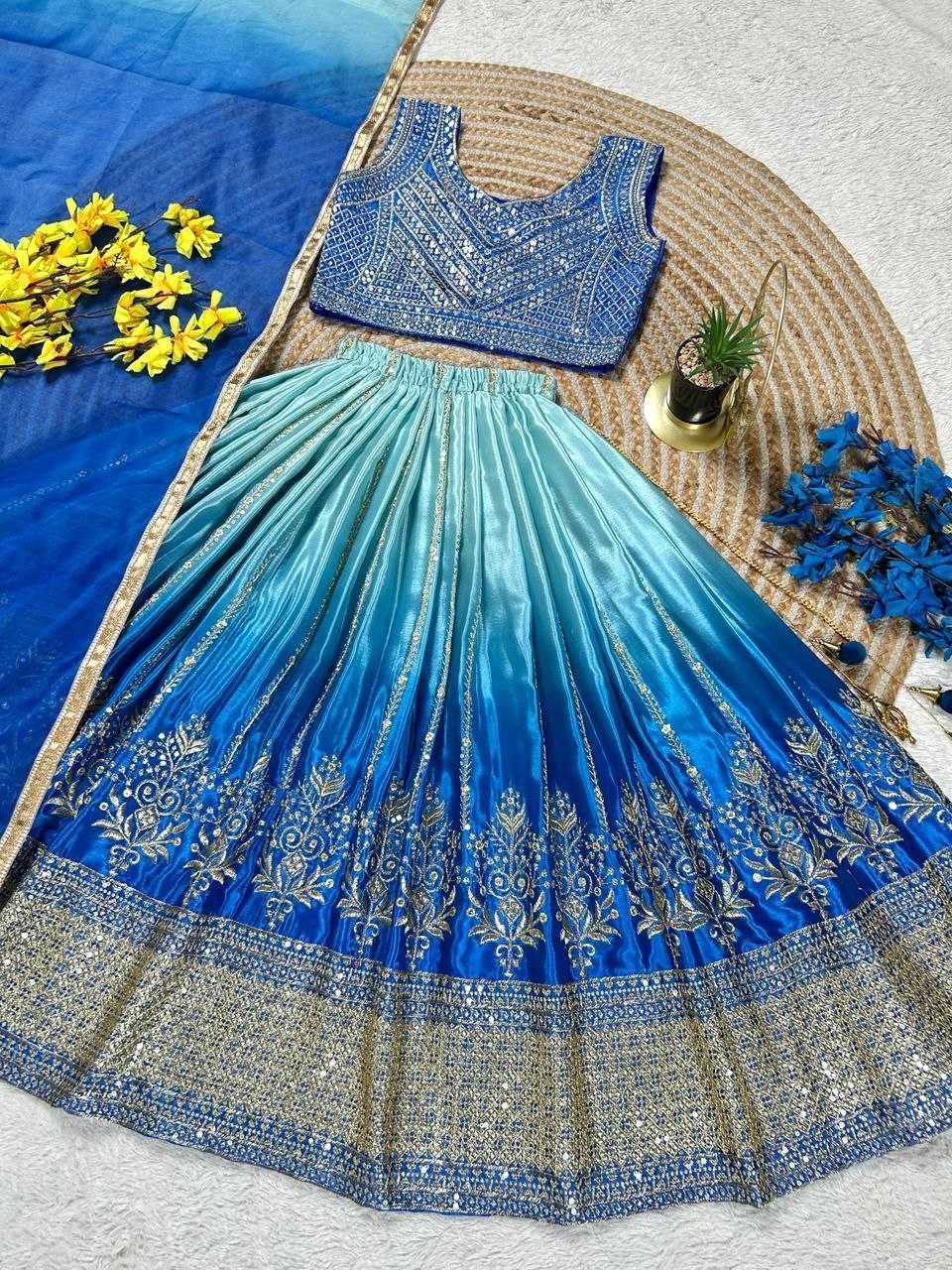 YNF Wholesale Chinon Silk Kids Lehenga  | Surat Manufacturer