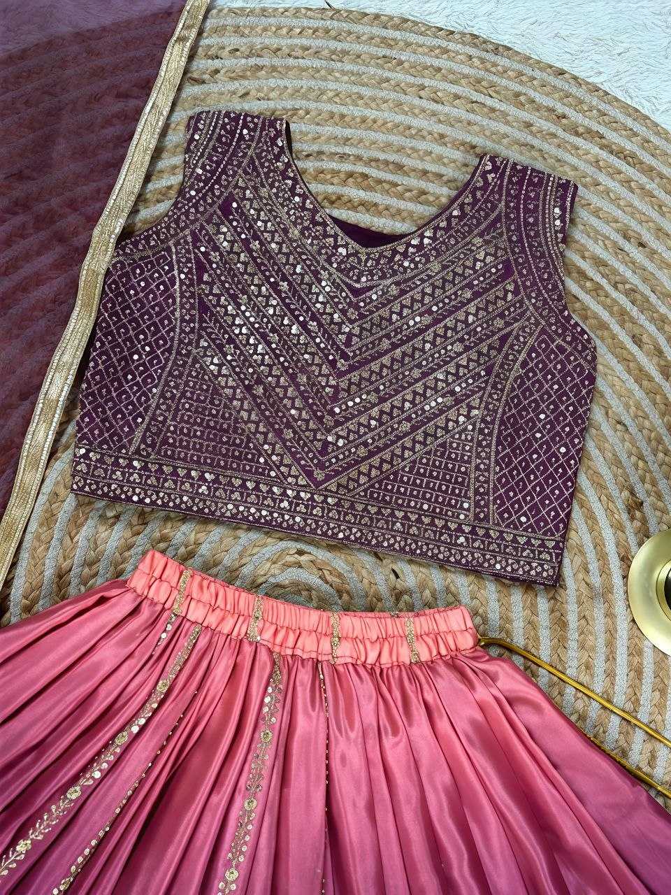 YNF Wholesale Chinon Silk Kids Lehenga  | Surat Manufacturer