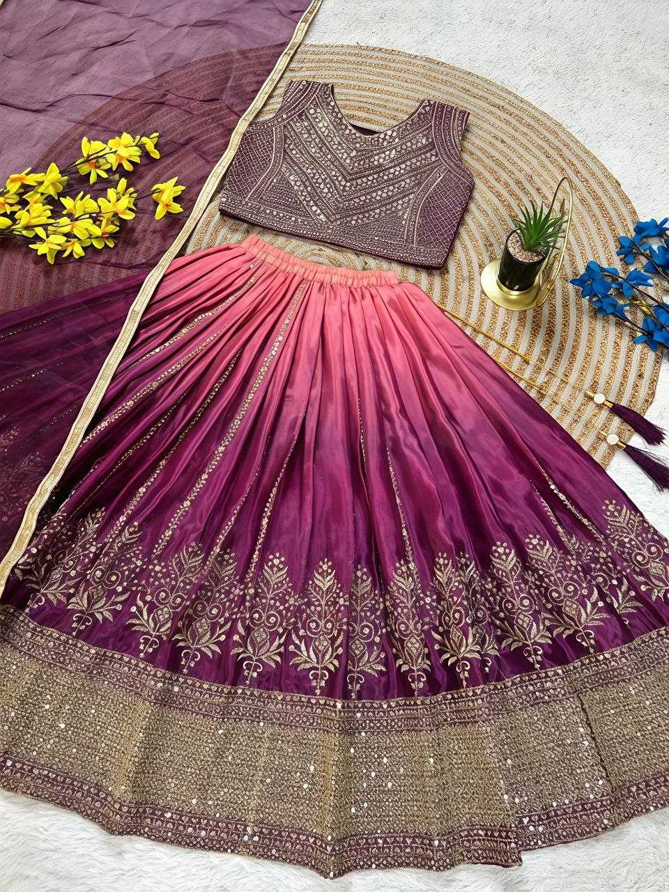YNF Wholesale Chinon Silk Kids Lehenga  | Surat Manufacturer