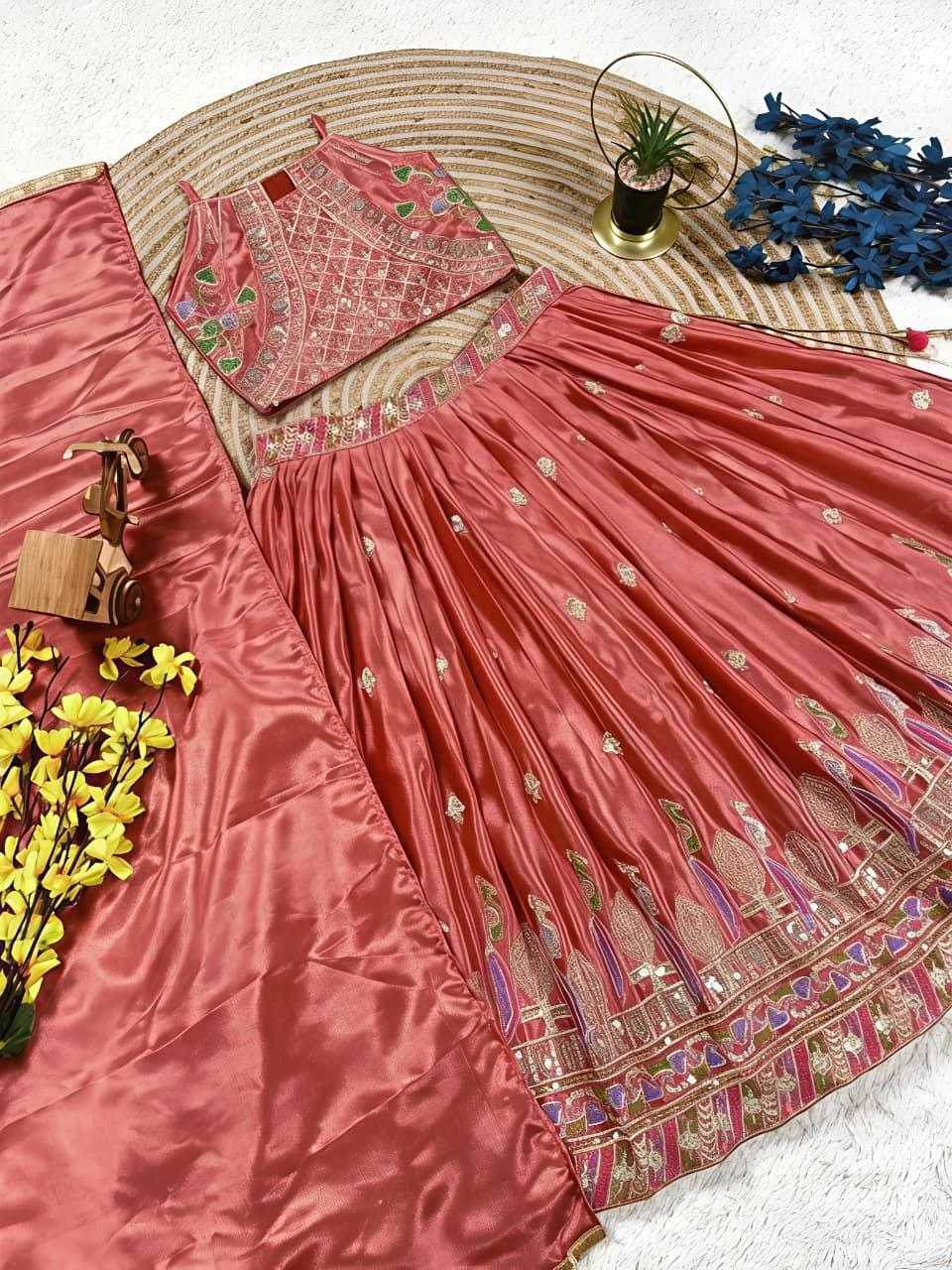 YNF Wholesale Chinon Silk Kids Lehenga  | Surat Manufacturer