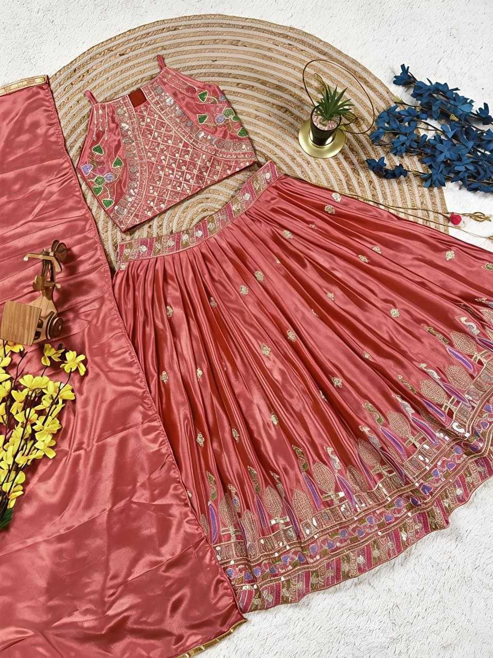 YNF Wholesale Chinon Silk Kids Lehenga  | Surat Manufacturer