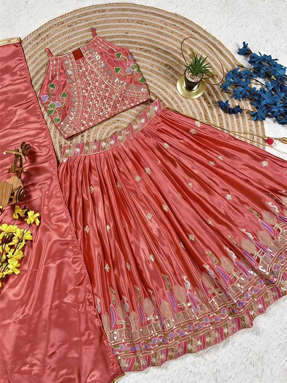 YNF Wholesale Chinon Silk Kids Lehenga  | Surat Manufacturer