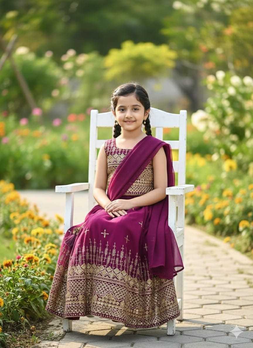 YNF Wholesale Blooming Kids Gown  | Surat Manufacturer